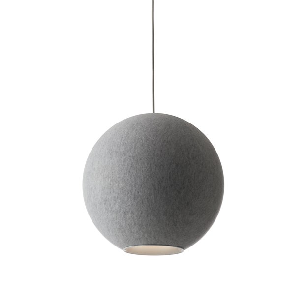 Akustiklampa Moon, dia. 55 cm, ljusgrå