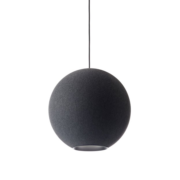 Akustiklampa Moon, dia. 55 cm, mörkgrå