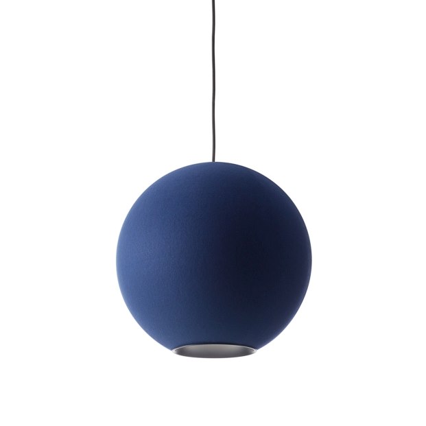 Akustiklampa Moon, dia. 55 cm, mörkblå