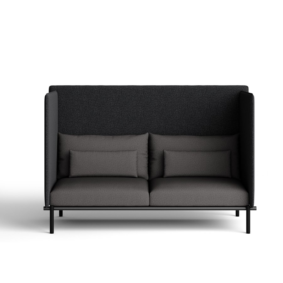 Akustiksoffa Akunok, 2-sits 199x129x98 cm, essential grey