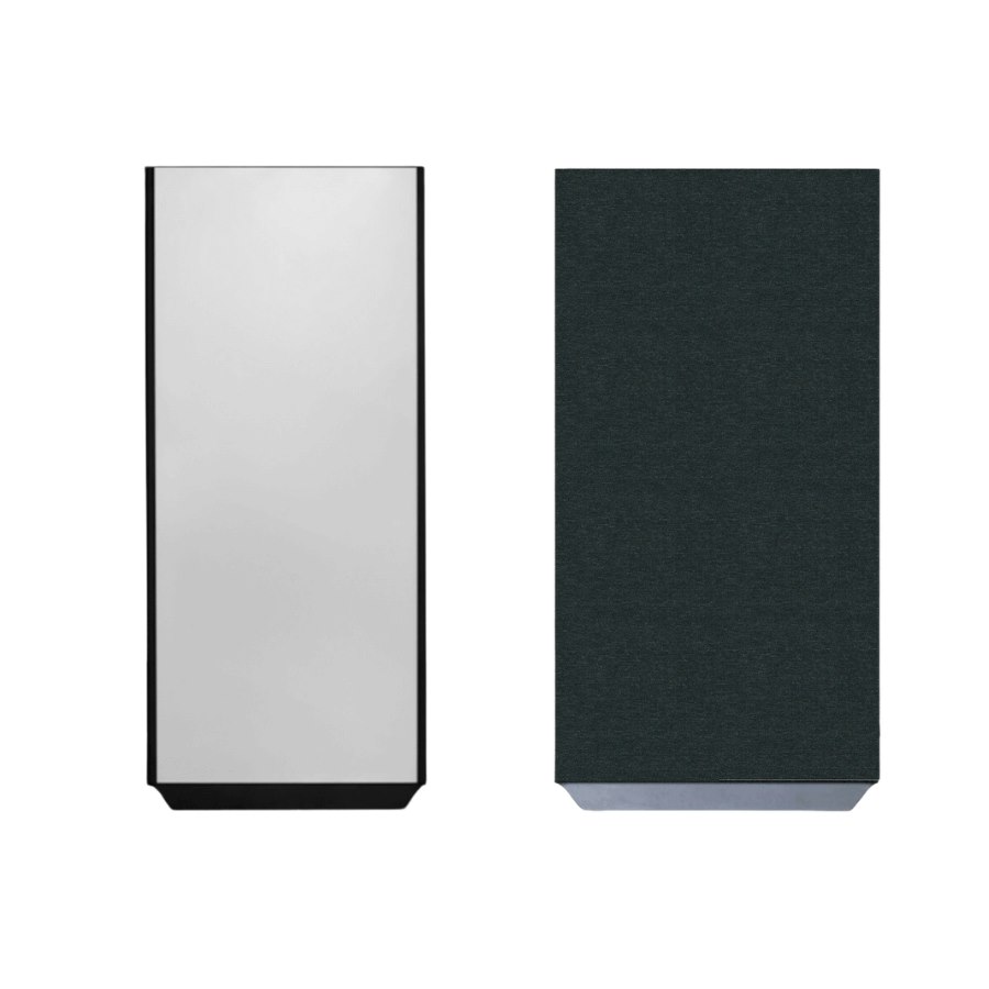 Golvskärm dB m. whiteboard inkl fot utan hjul, 80x181,5x16,5 cm, mörkgrön