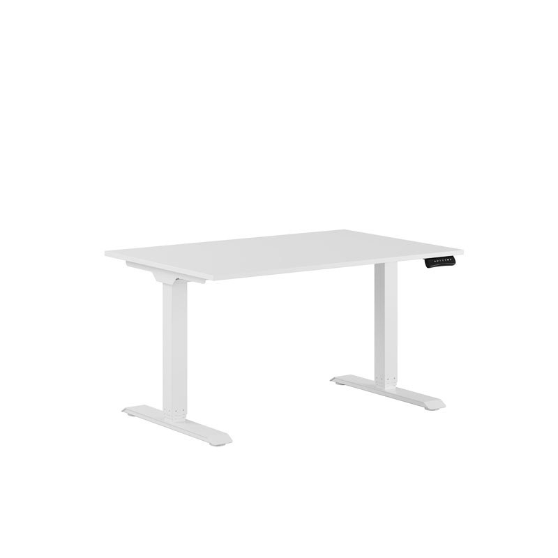 Höj och sänkbart skrivbord, 2-motorigt, vitt stativ, vit bordsskiva 120x80cm 39441