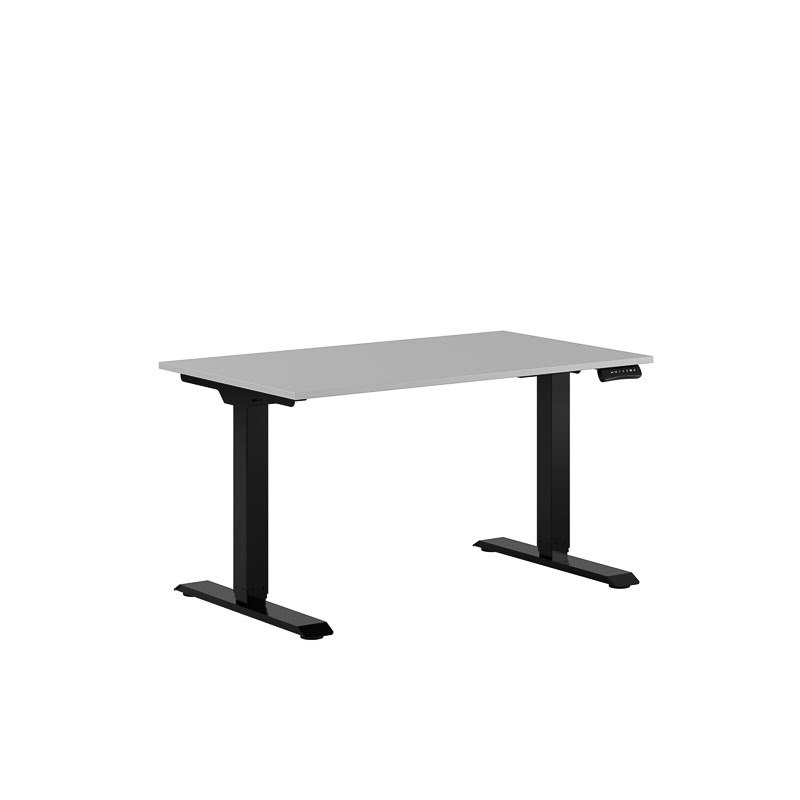 Höj och sänkbart skrivbord, 2-motorigt, svart stativ, grå bordsskiva 120x70cm