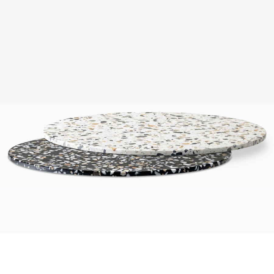 Bordsskiva Kompositmarmor, dia. 80 cm, Palazzo white