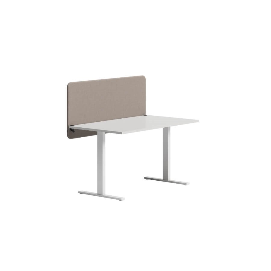 Bordsskärm Softline 30 nedhängande ink svarta beslag, 160x65x3 cm, beige