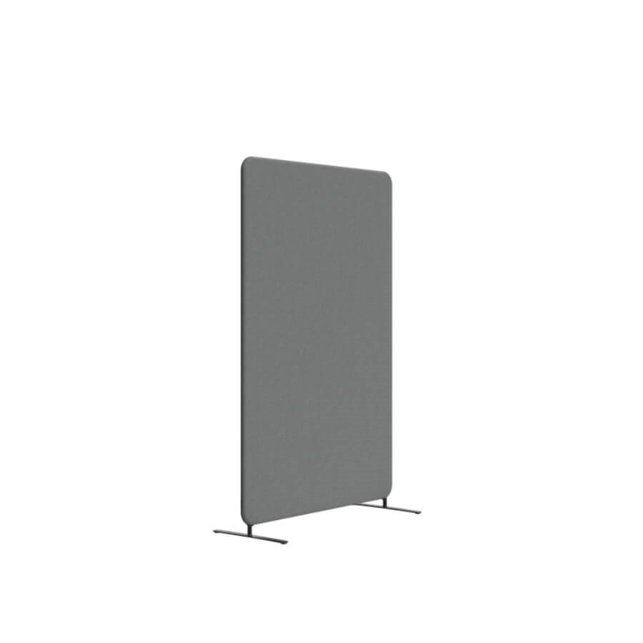 Golvskärm Softline 30, inkl svarta ben, 80x150x3 cm, gråblå