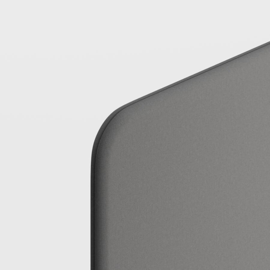 Golvskärm softline 30 ink svarta ben, 100x136x3 cm, ljusgrå