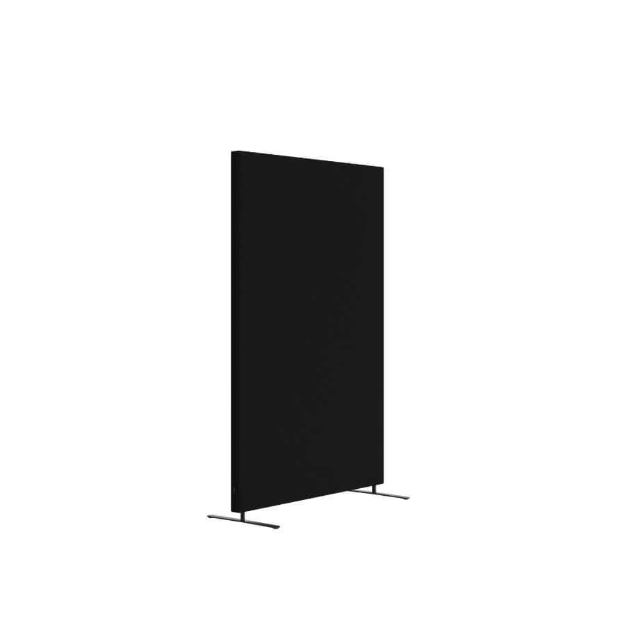 Golvskärm Soneo 30 ink svarta ben, 100x136x3 cm, svart