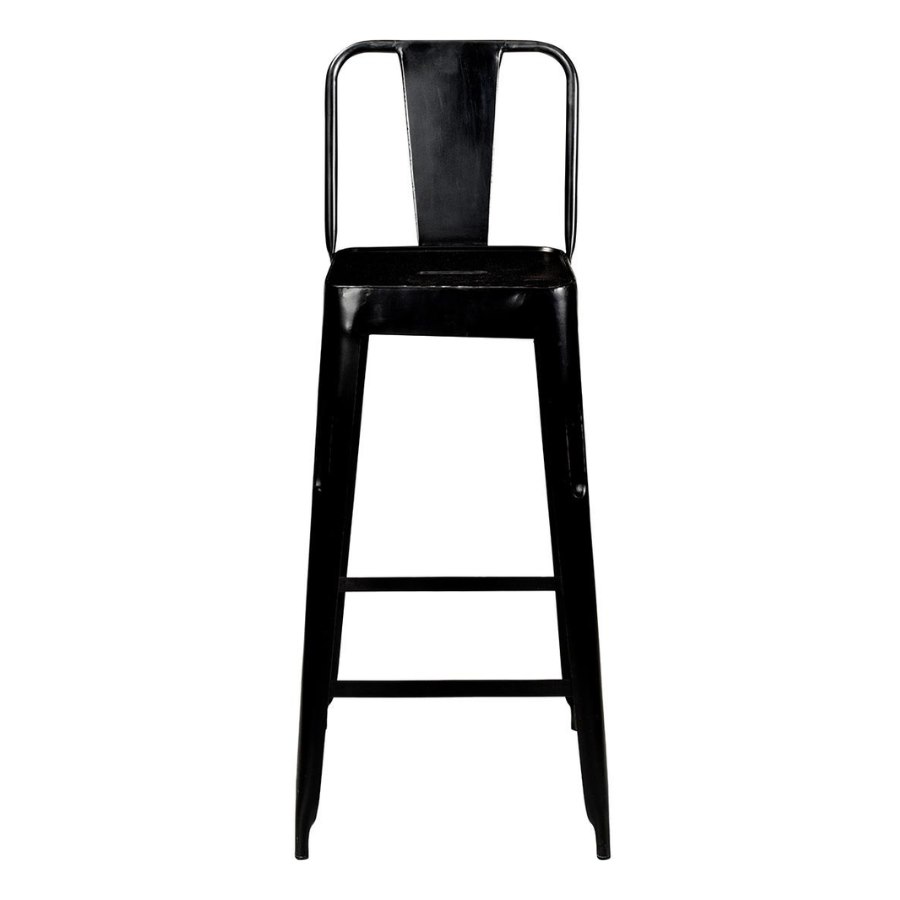 Barstol, Copenhagen, sh. 77 cm, antik svart