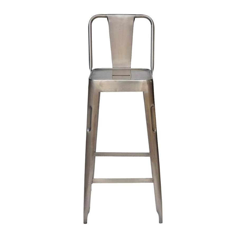 Barstol, Copenhagen i järn, sh. 77 cm, blank