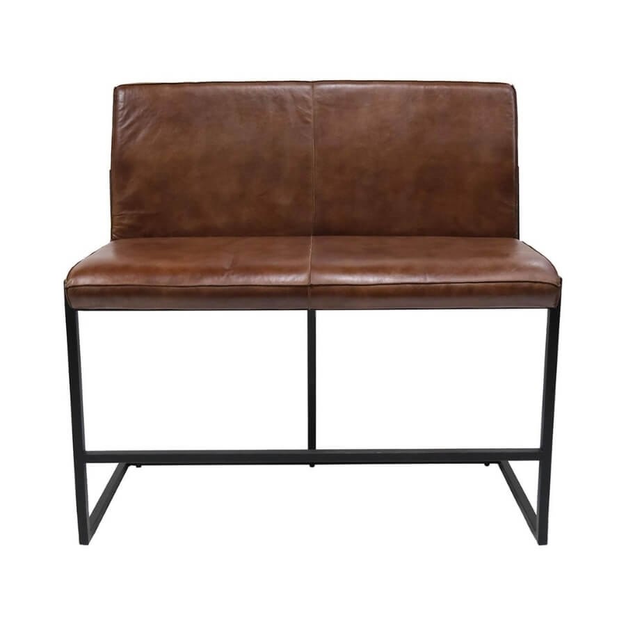 Tvåsitssoffa Helen, barhöjd, sh. 72 cm, brun