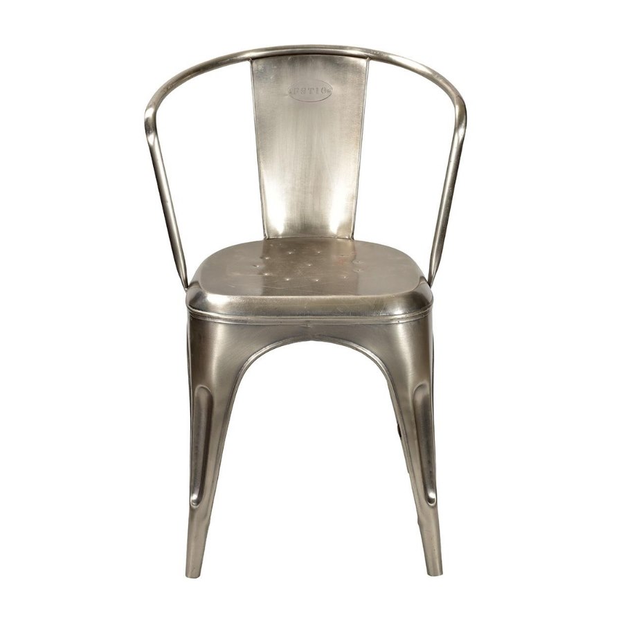 Karmstol, Living dining, sh, 47 cm, blank järn