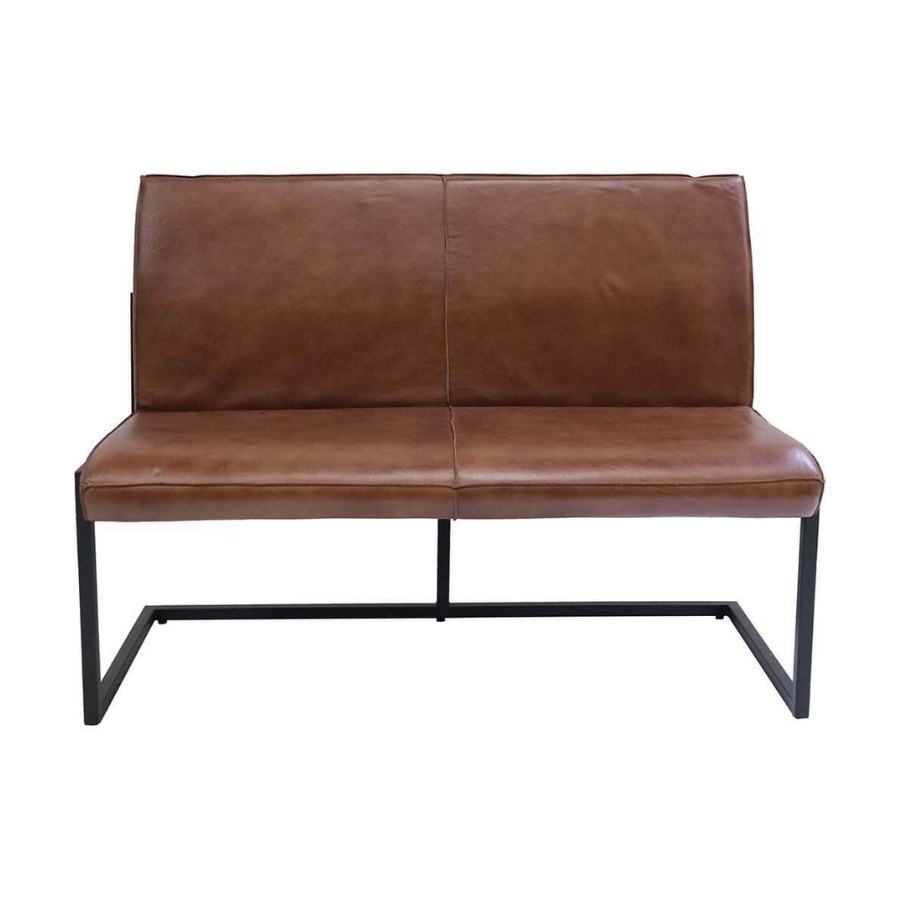 Tvåsitssoffa Judi, sh. 46 cm, brun