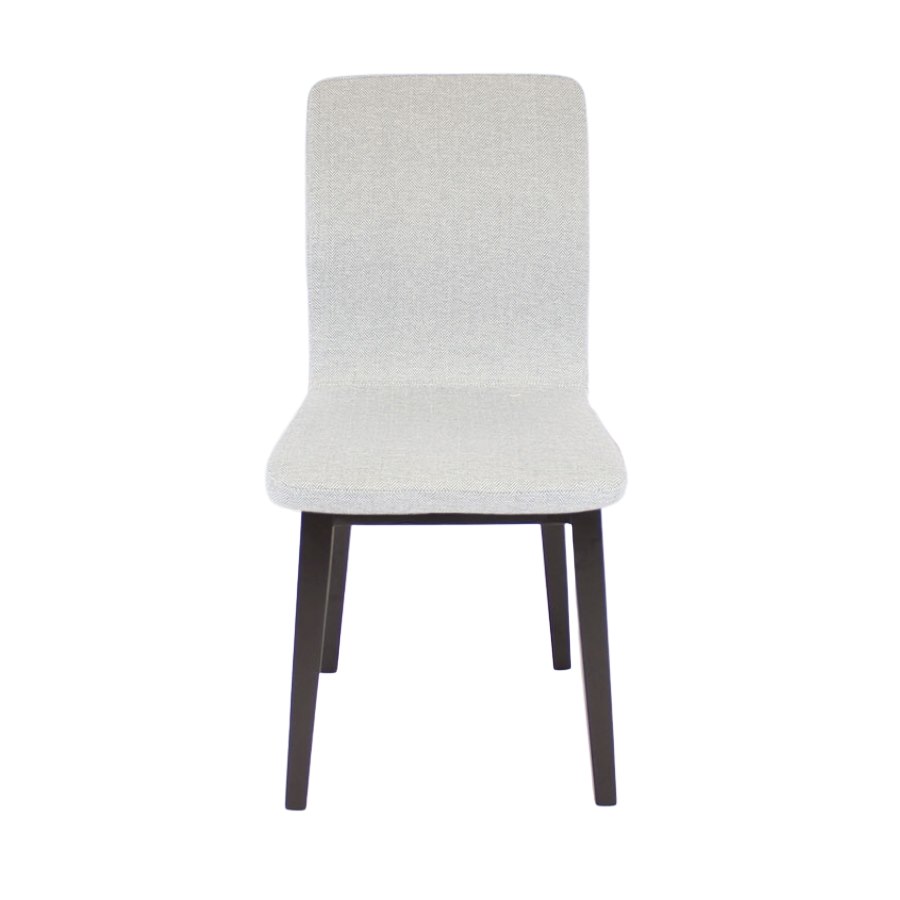 Stol Trondheim, sh. 45 cm, tyg ljusgrå, underrede svartbets