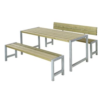 Plankesett med ryggstøtte, 186 cm