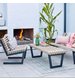 Siesta loungeset med stort bord, 138 cm