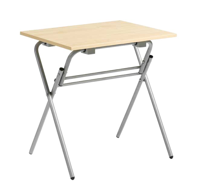 Examen 70 x 60, Björk, Silvergrått stativ