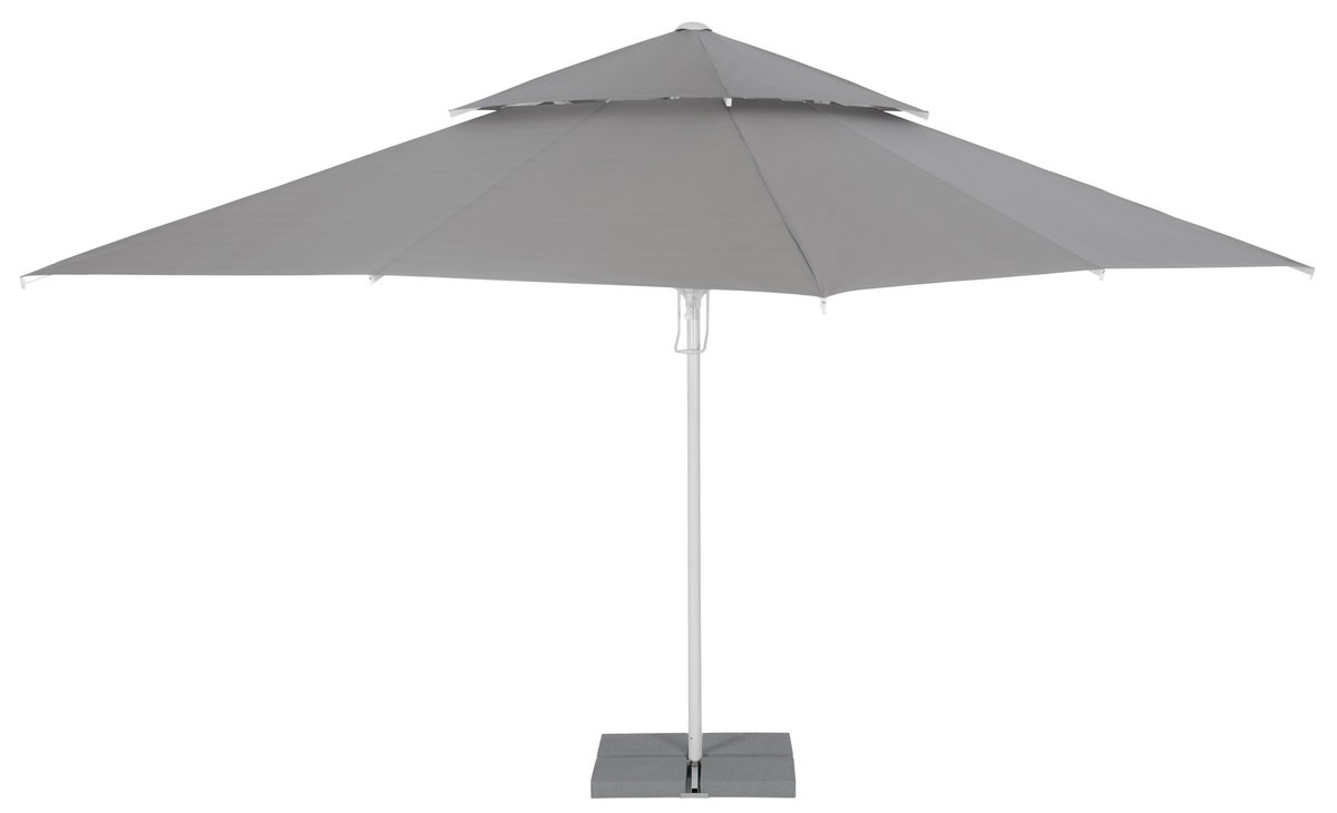Parasoll 4x4 m, grå