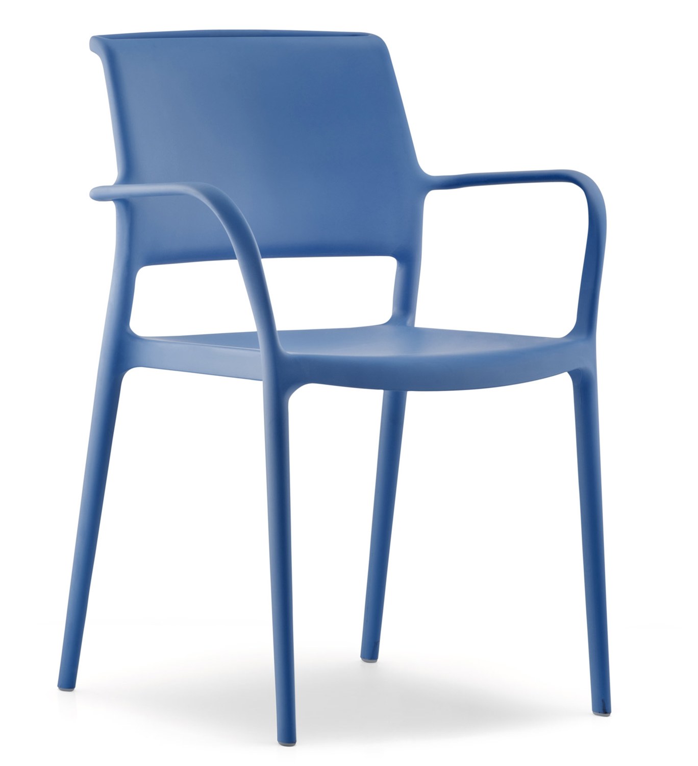 Karmstol Ara 315, sh.46 cm, stapelbar, blå