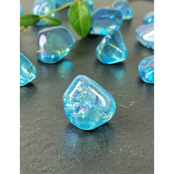 Aqua Aura kvarts Äkta