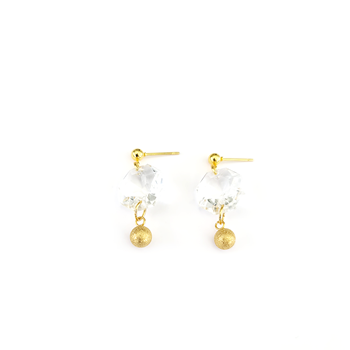 Gold Pearl Earrings Upcycled
