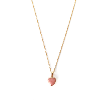 Med hjärtat. Kristallhalsband Rosa Jade