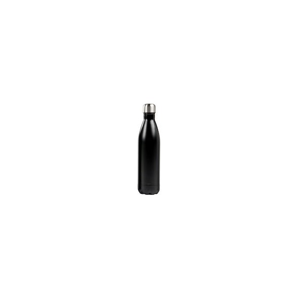 Exxent Ståltermos flaska 0,75 L, svart, Skruvkork