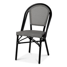 Xirbi Menton stol, svart/svartvit textilene