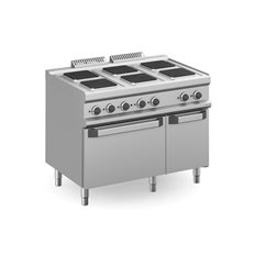 MBM ELECTRIC COOKER ON ELECTRIC OVEN, 6 ASQUARE PLATES
