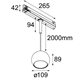 Modular Marbul suspension track LED