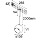 Modular Marbul suspension adjustable track LED