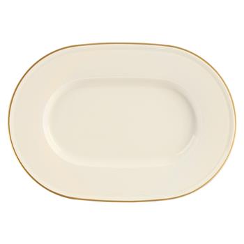 Line Gold Band Oval Tallrik 25cm, 6st/fp