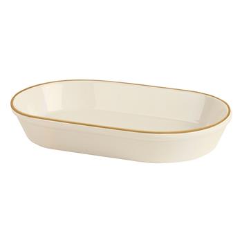 Line Gold Band Oval Salad Dish 16cm, 6st/fp