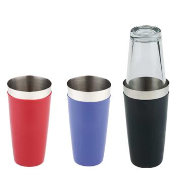 Boston shaker i två delar, rostfritt stål, silikon, glas, stapelbar, 700+400ml, välj färg