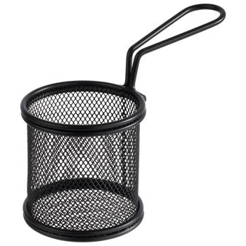 Rund Fritöskorg, 8cm, svart