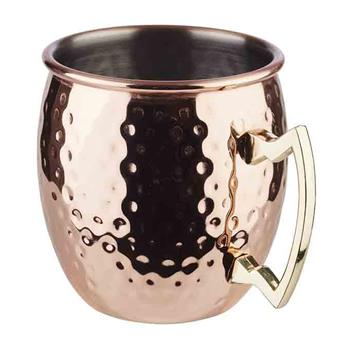 Hamrad bägare -MOSCOW MULE-, Rostfri, Blankpolerad