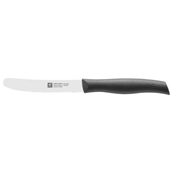 Grönsaks/tomat kniv tandad 12 cm, svart. 20 st i förpackning