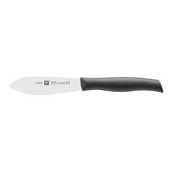 Bagelkniv 11 cm, svart. Bred, tandad. 20 st i förpackning