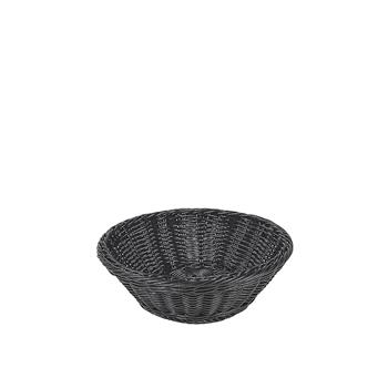 Brödkorg PP plast, 26 cm, Rund, Svart