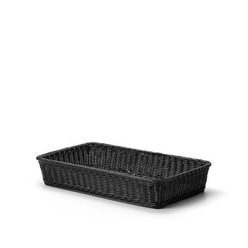 Brödkorg PP plast, 53x32 cm, Rektangulär, Svart