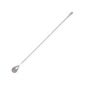Teardrop barsked, silver, 40cm