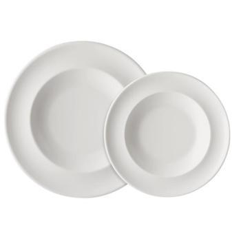 Classic white pasta tallrik, 24cm, 6st/fp