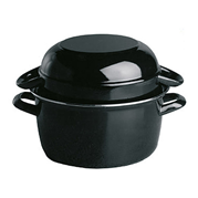 Musselgryta, Svart, 3 liter, D: 20 cm, H: 13 cm