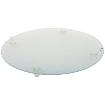 Rund Bufféplatta i glas, D: 38cm