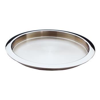 Bricka i rostfritt stål, spegelpolerad, stapelbar, D: 35cm