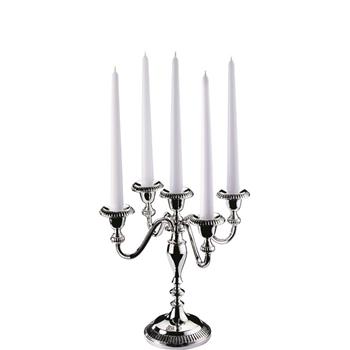 Ljusstake, 5 ljus, 25 cm, Silverplätterad