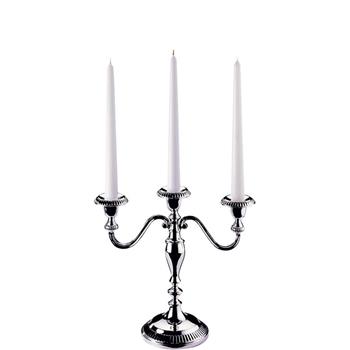 Ljusstake, 3 ljus, 25 cm, Silverplätterad