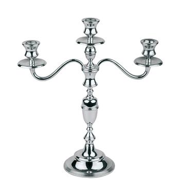 Ljusstake XL, 3 ljus, 39 cm, Silverplätterad