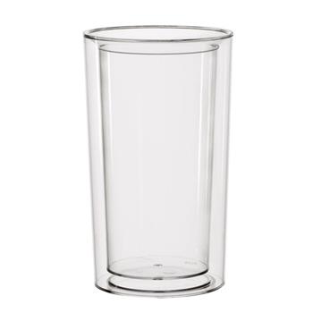 Flaskkylare, klar plast, dubbel vägg, D: 12cm, höjd: 23cm
