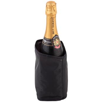 Kylkrage för champagneflaska, hållbart typ på utsidan, gel fylld plast på insidan, D: 11cm, höjd: 18cm